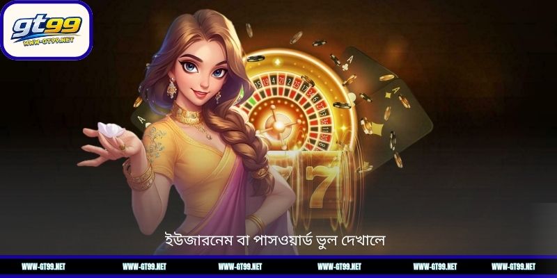 ইউজারনেম বা পাসওয়ার্ড ভুল দেখালে